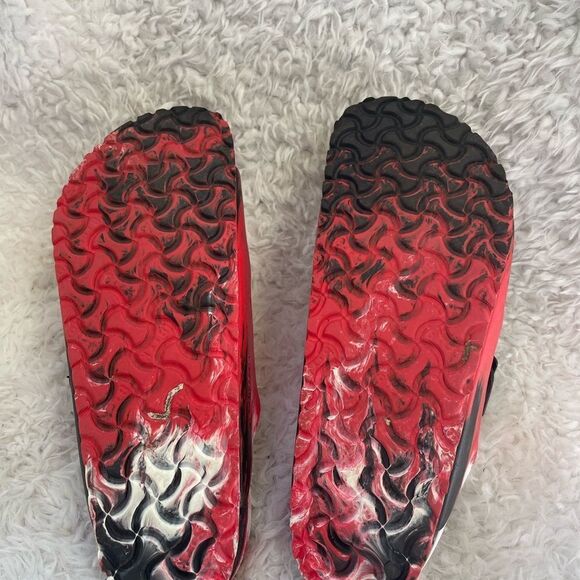 BIRKENSTOCK ARIZONA EVA REGULAR FIT SANDALS MENS - SIZE 11 - RED BLACK &WHITE - Picture 8 of 9